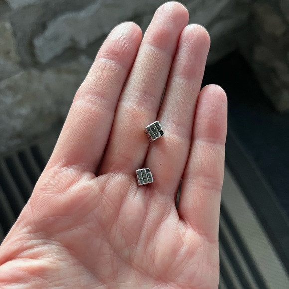 Ada Marie Rubik’s Cube Stud Earrings - Picture 3 of 3